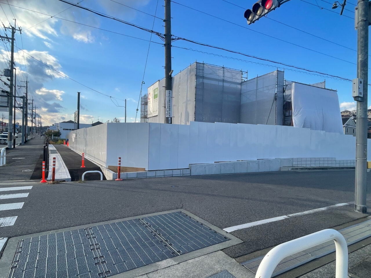 建設中のスターバックス奈良香芝店