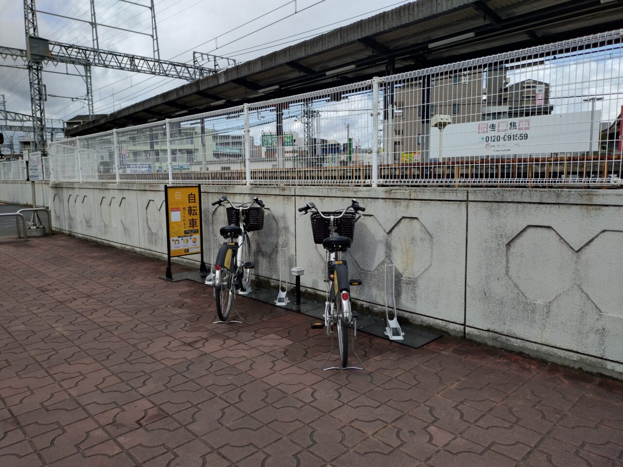 五位堂駅前のレンタサイクル