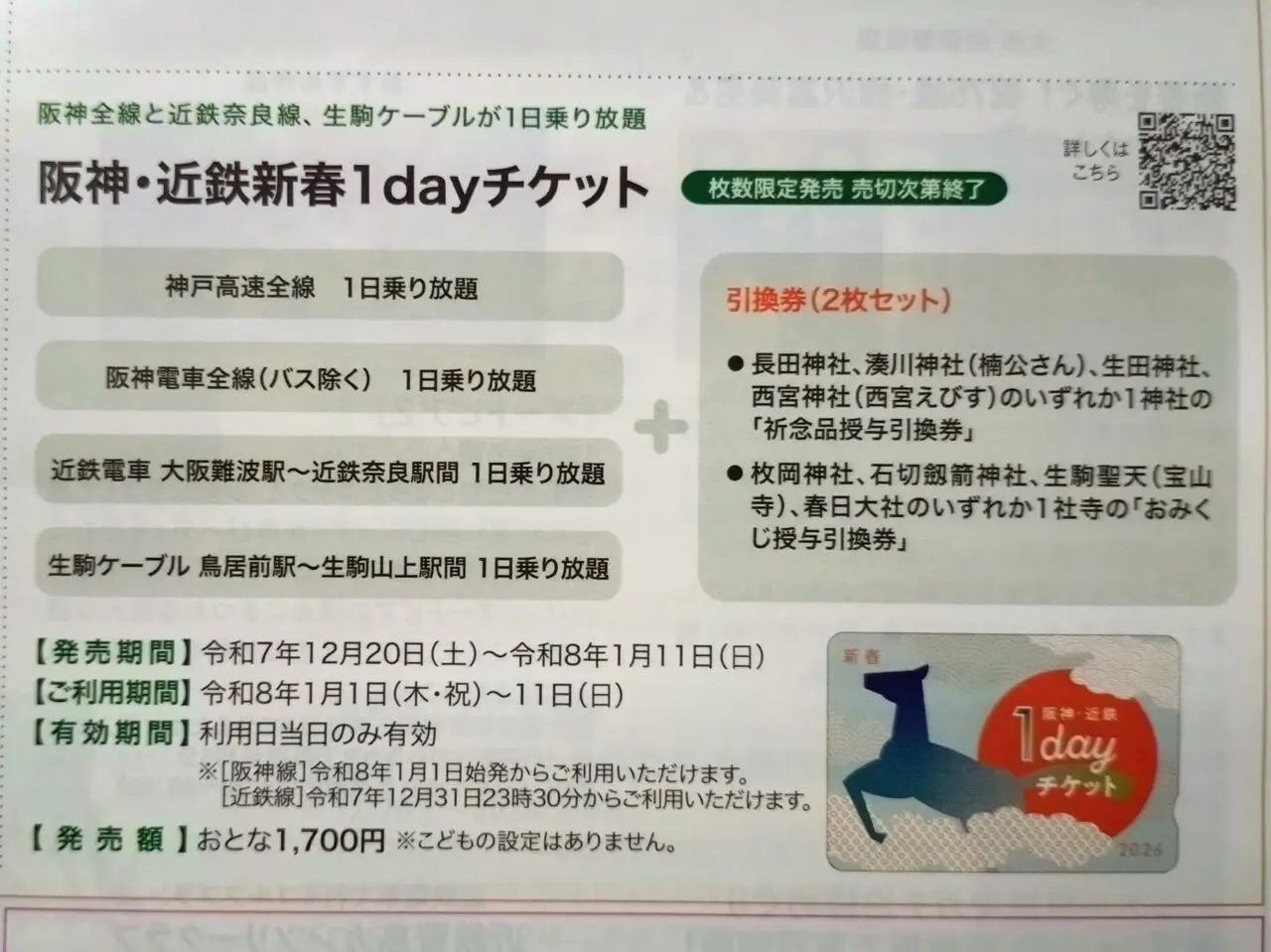 阪神・近鉄新春1dayチケット